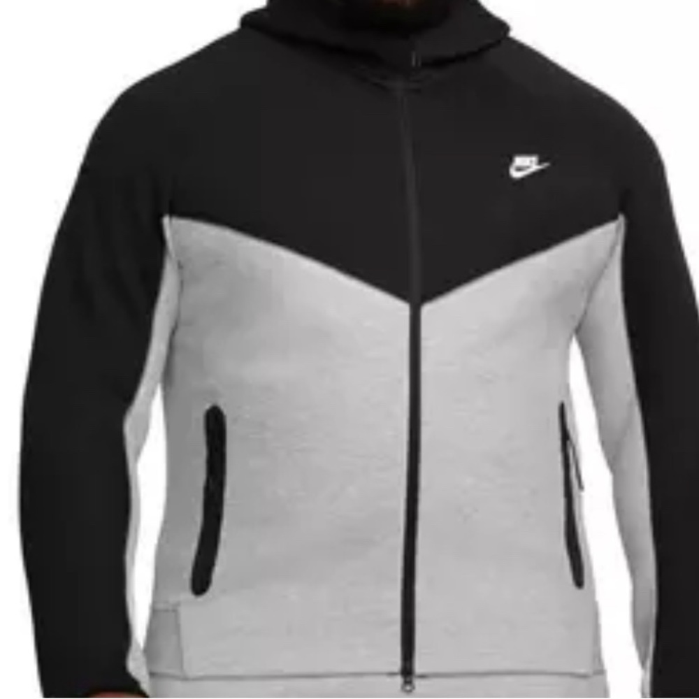 Nike Men's Sportswear Tech Fleece Full-Zip Windrunner Jacket-Black/Grey